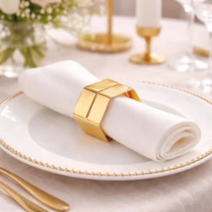 Anneau de Serviette Hexagonal Mariage