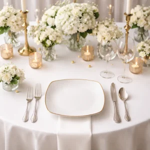 Assiette Mariage Design Epurée