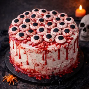 Déco Gâteau Œil Ensanglanté