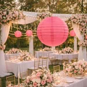 Lampion Mariage Fuchsia