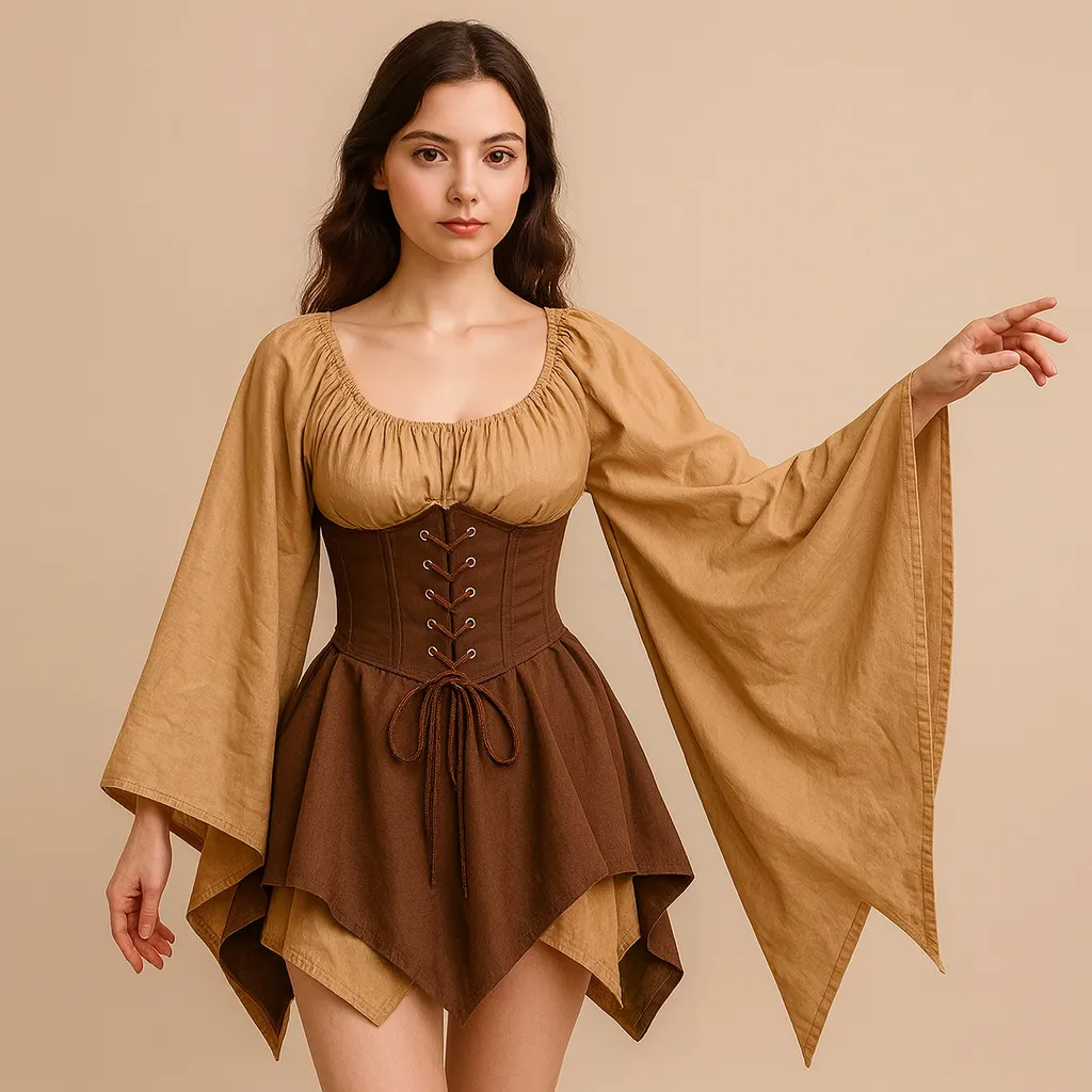 Robe de Fée Elfe Vintage Beige