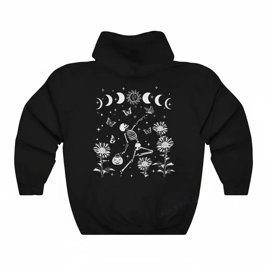 Sweat à Capuche Halloween Squelette – Image 3